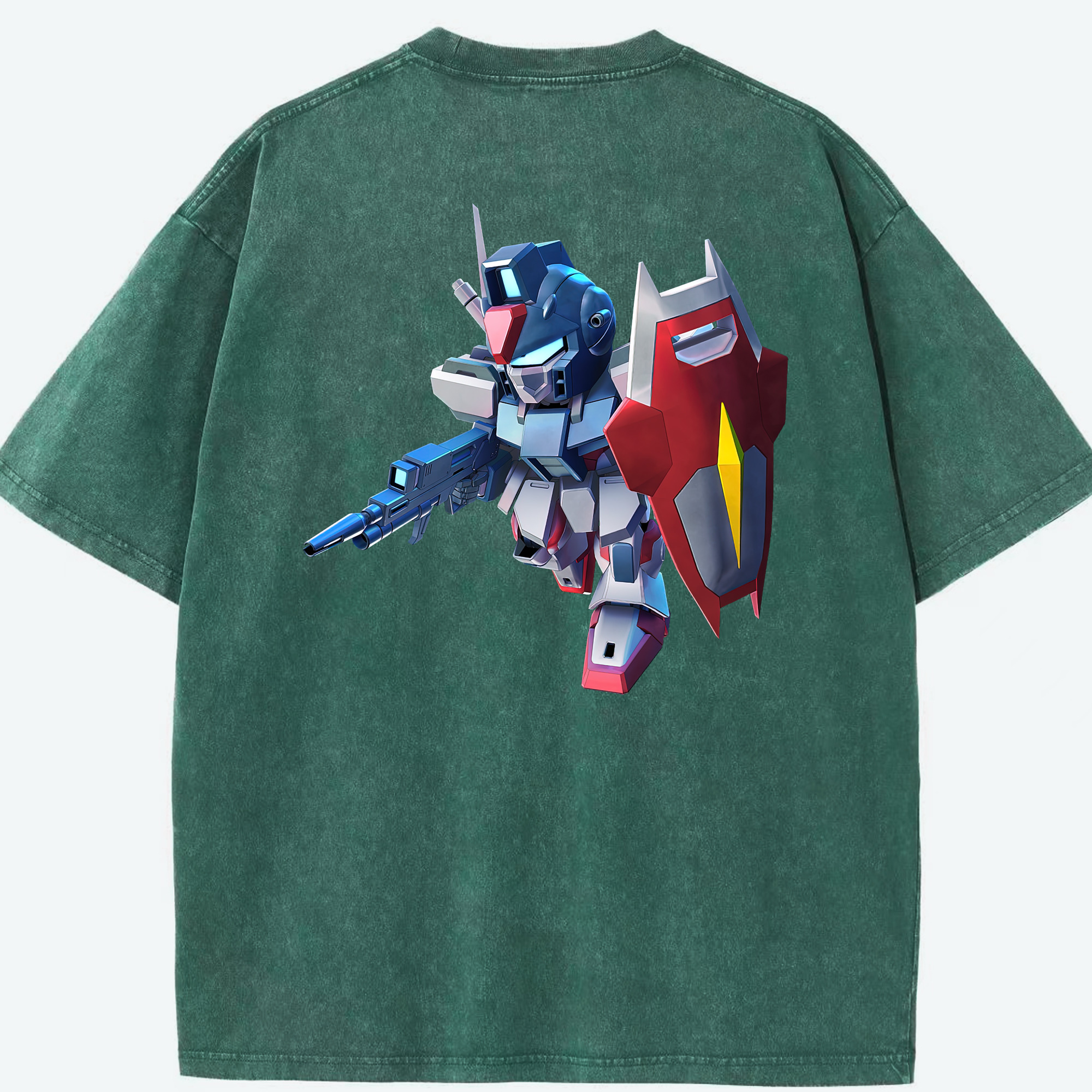 （画像用） 機動戦士ガンダム Mobile Suit Gundam 綿100% ヴィンテージ風 半袖Tシャツ（背面プリント）